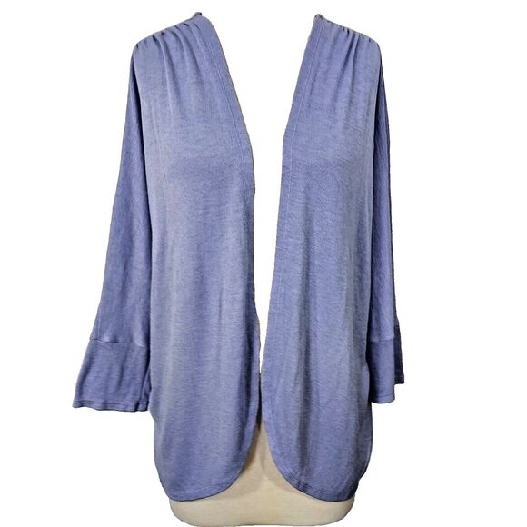 Northern Reflection Cardigan Sweater XL Stretch Soft Open Front Flowy Purple - Picture 1 of 13
